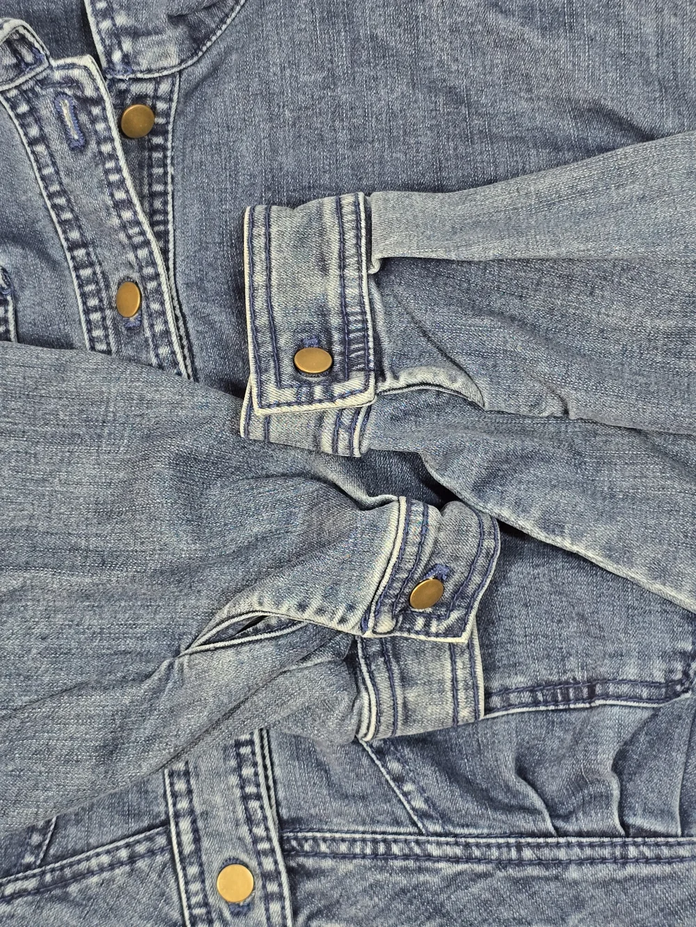 Free People We The Free Hannah Denim Button-Front Mini Dress - L - Picture 12 of 13